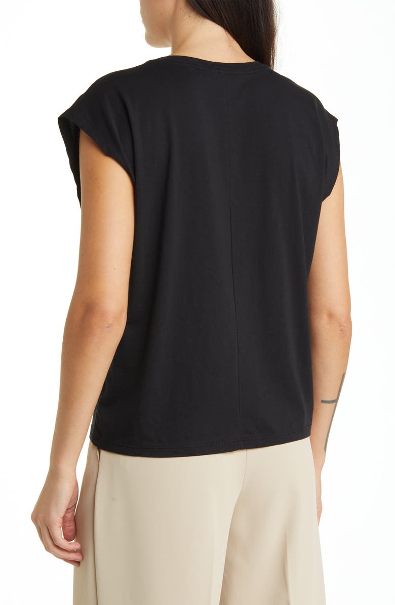 Nordstrom V-Neck Pima Cotton T-Shirt, Alternate, color, Black