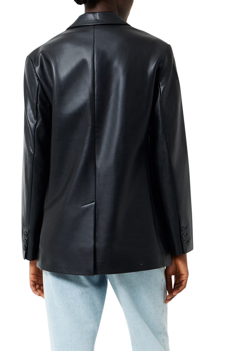 French Connection Crolenda Faux Leather Blazer, Alternate, color,