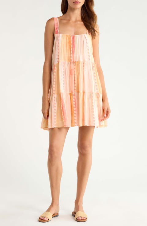 Tiered Trapeze Cover-Up Dress