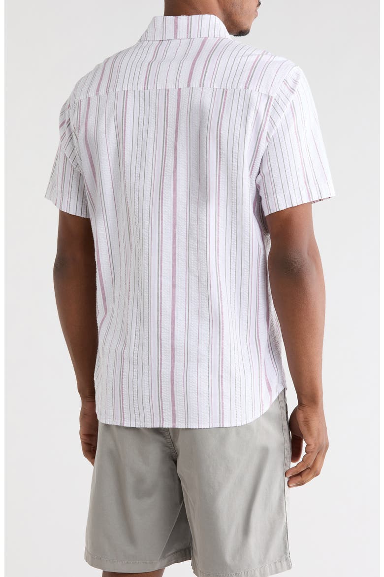 Valencia Short Sleeve Button-Up Shirt, Alternate, color, THISTLE