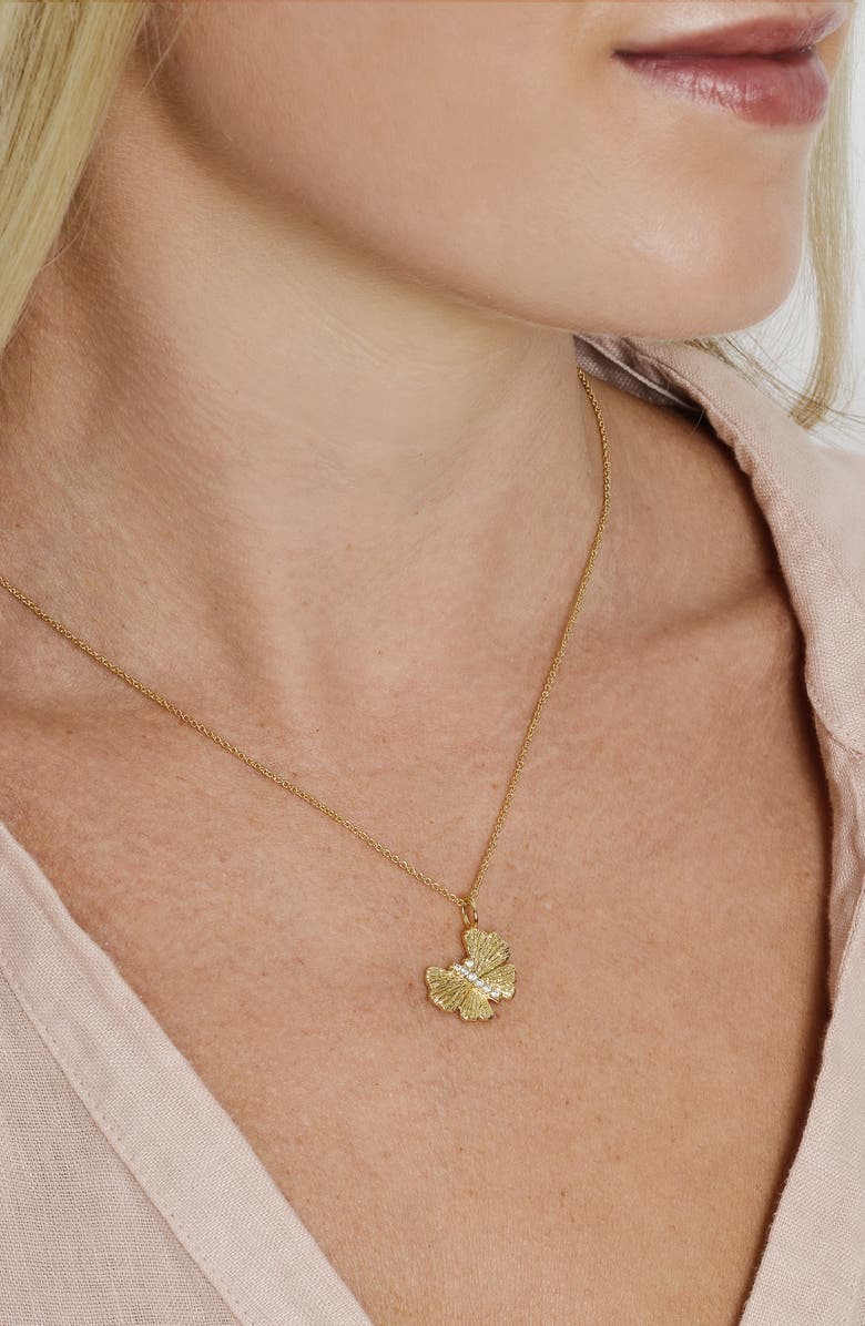 Anabel Aram Jewelry Butterfly Pendant Necklace, Alternate, color, Gold
