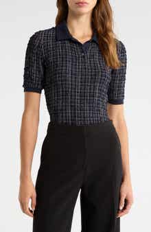 Veronica Beard Benedetta Plaid Polo
