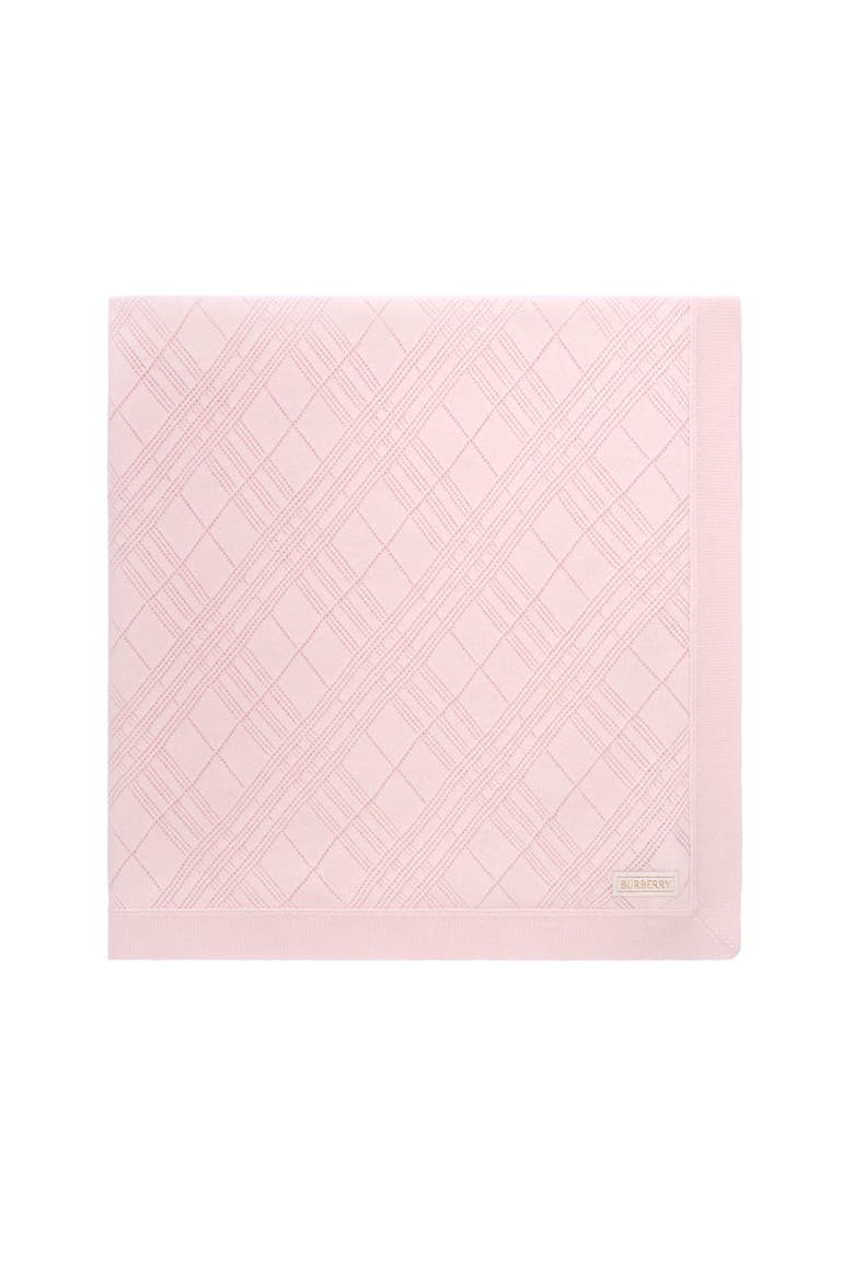 Check Cashmere Baby Blanket, Main, color, Archive pink