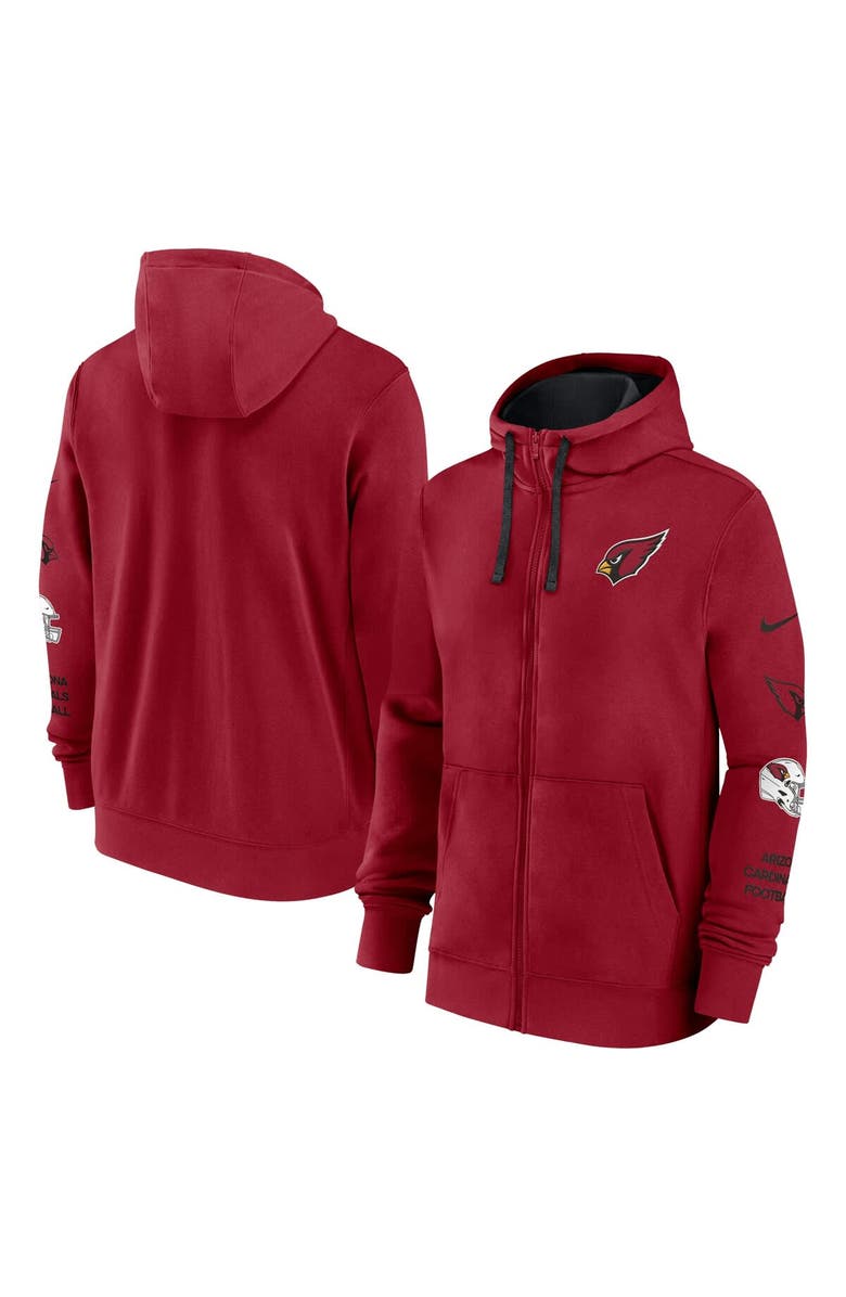 Nike Men's Nike Cardinal Arizona Cardinals Primetime Club Full-Zip Hoodie, Main, color, Cardinal