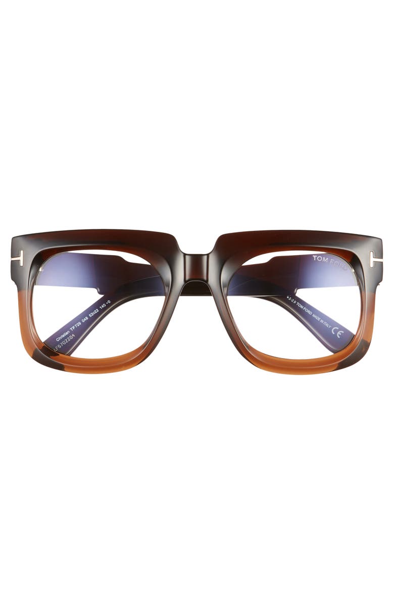 TOM FORD Christian 53mm Square Sunglasses, Alternate, color, 