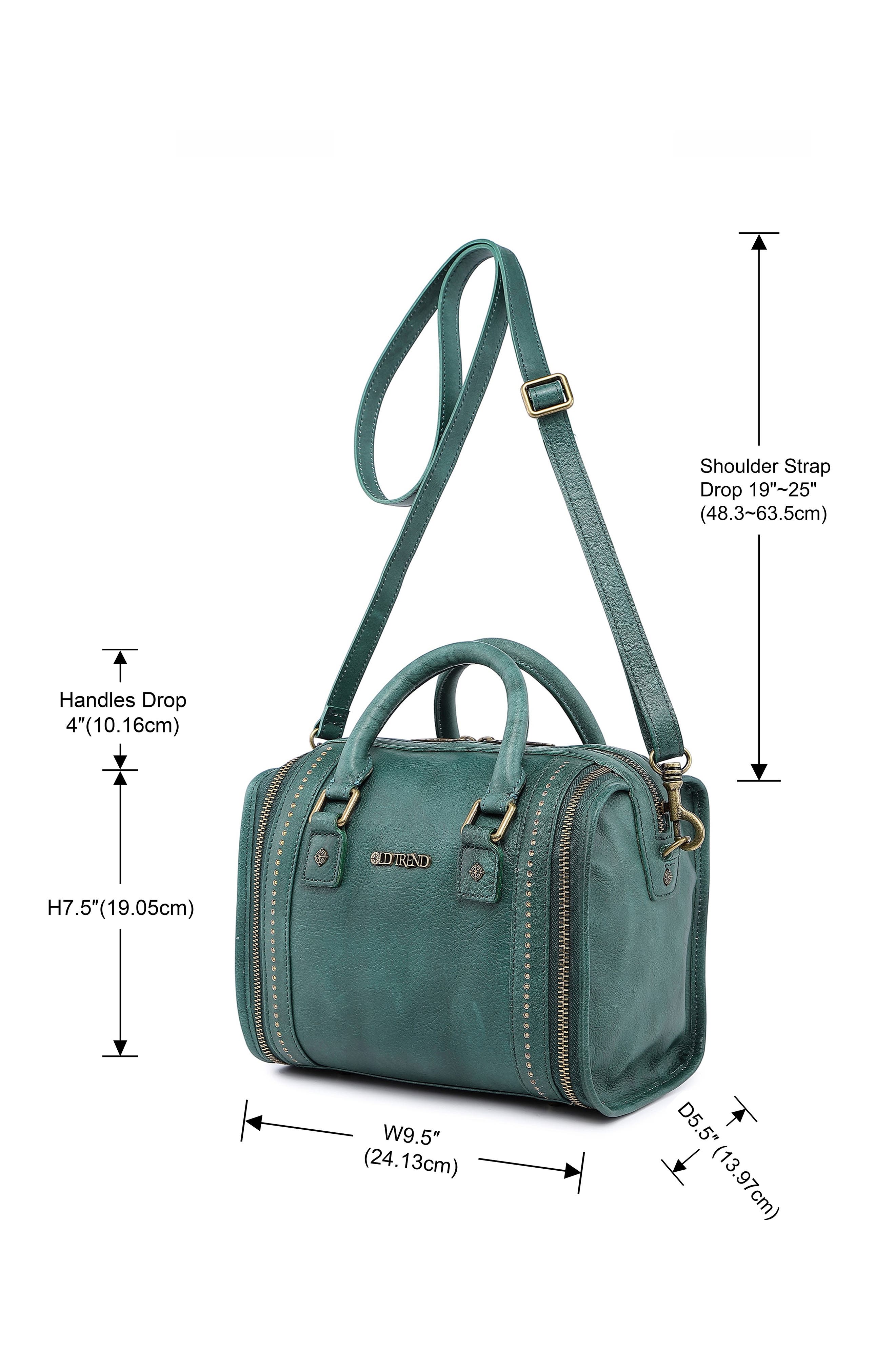 OLD TREND Mini Trunk Leather Crossbody Bag, Alternate, color, Vintage Green