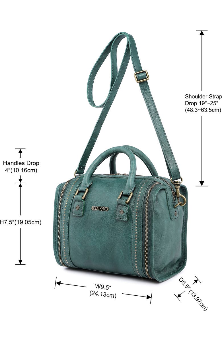 OLD TREND Mini Trunk Leather Crossbody Bag, Alternate, color, Vintage Green