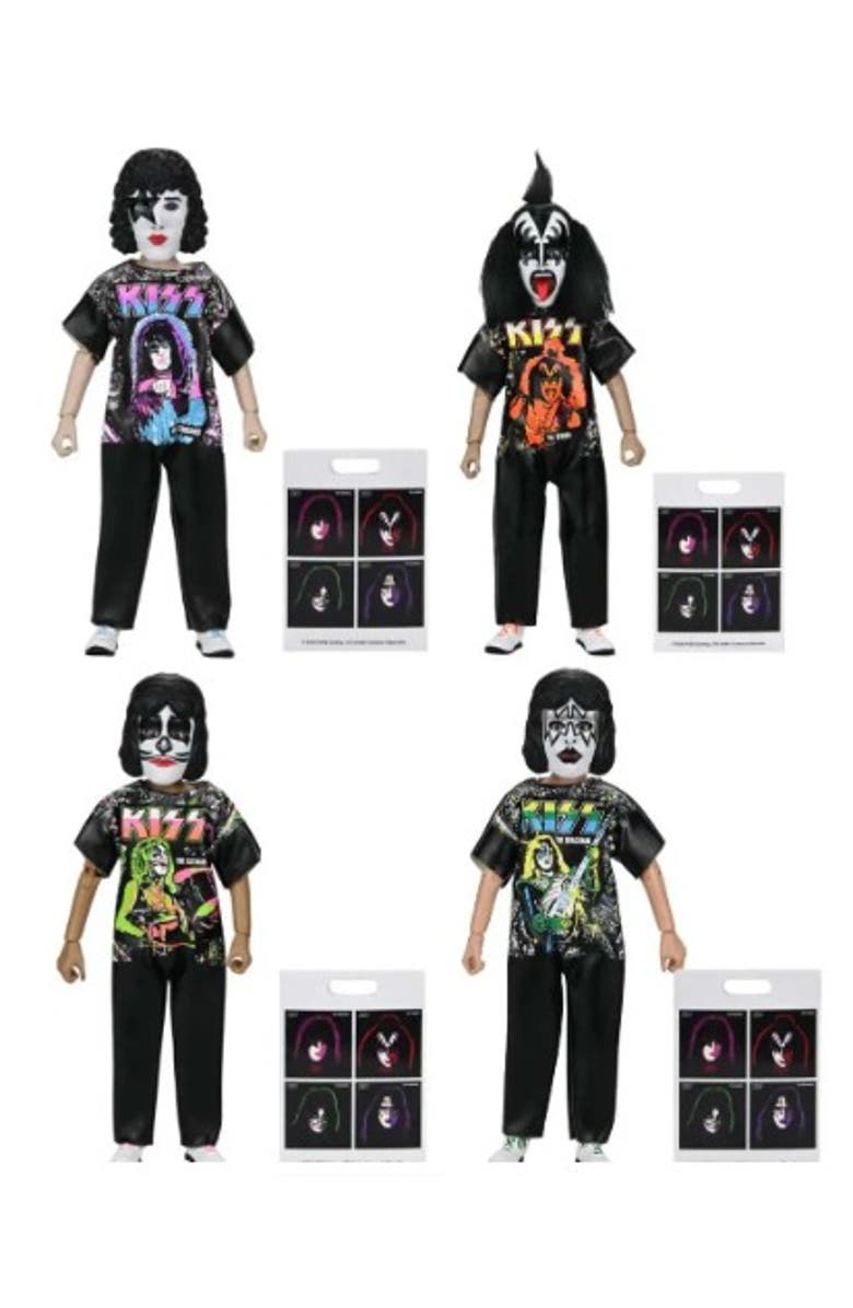 NECA KISS NECA 6 Inch Scale Clothed Action Figures Complete Set, Main, color, Multi-Color