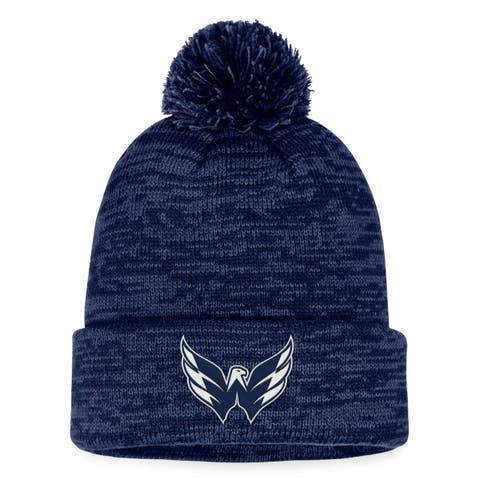 Men's Fanatics Branded Navy Washington Capitals Fundamental Cuffed Knit Hat with Pom