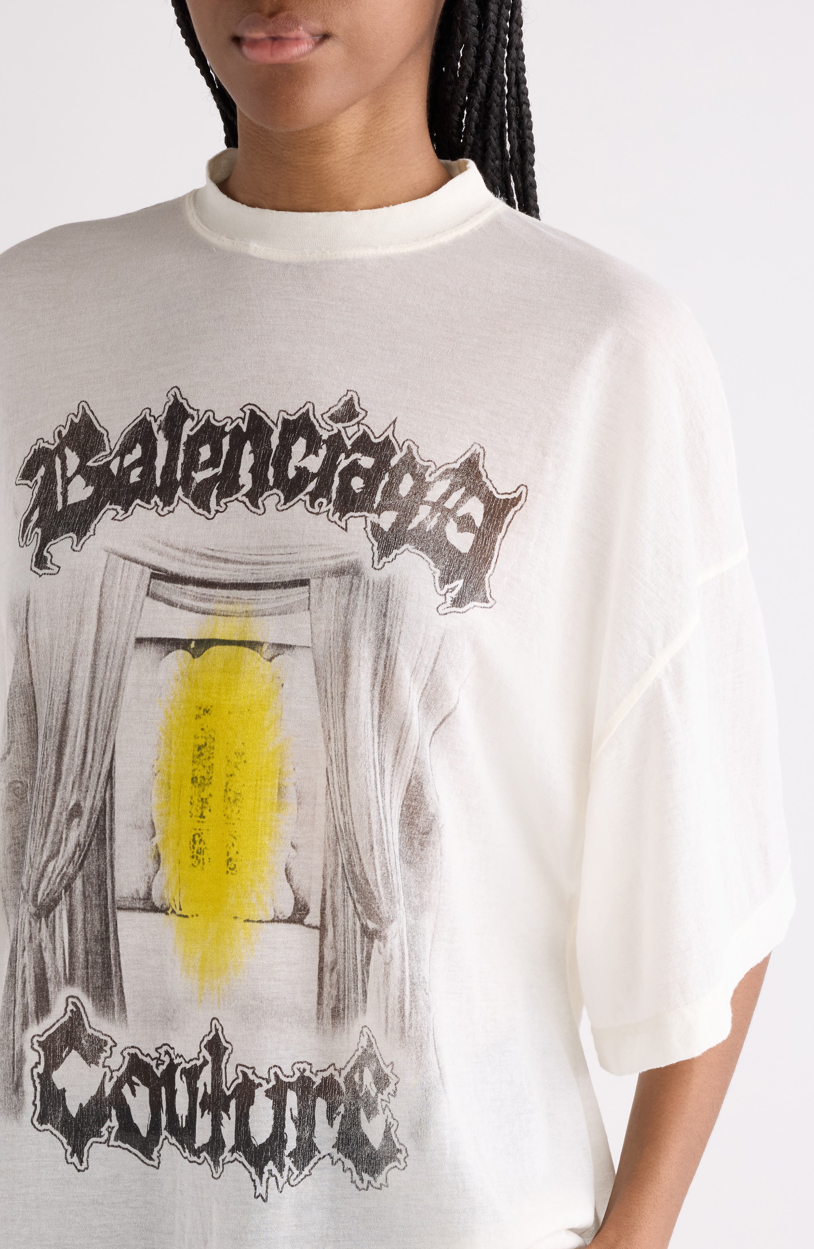 Balenciaga Shaped Fit Salon de Couture Graphic T-Shirt (Women