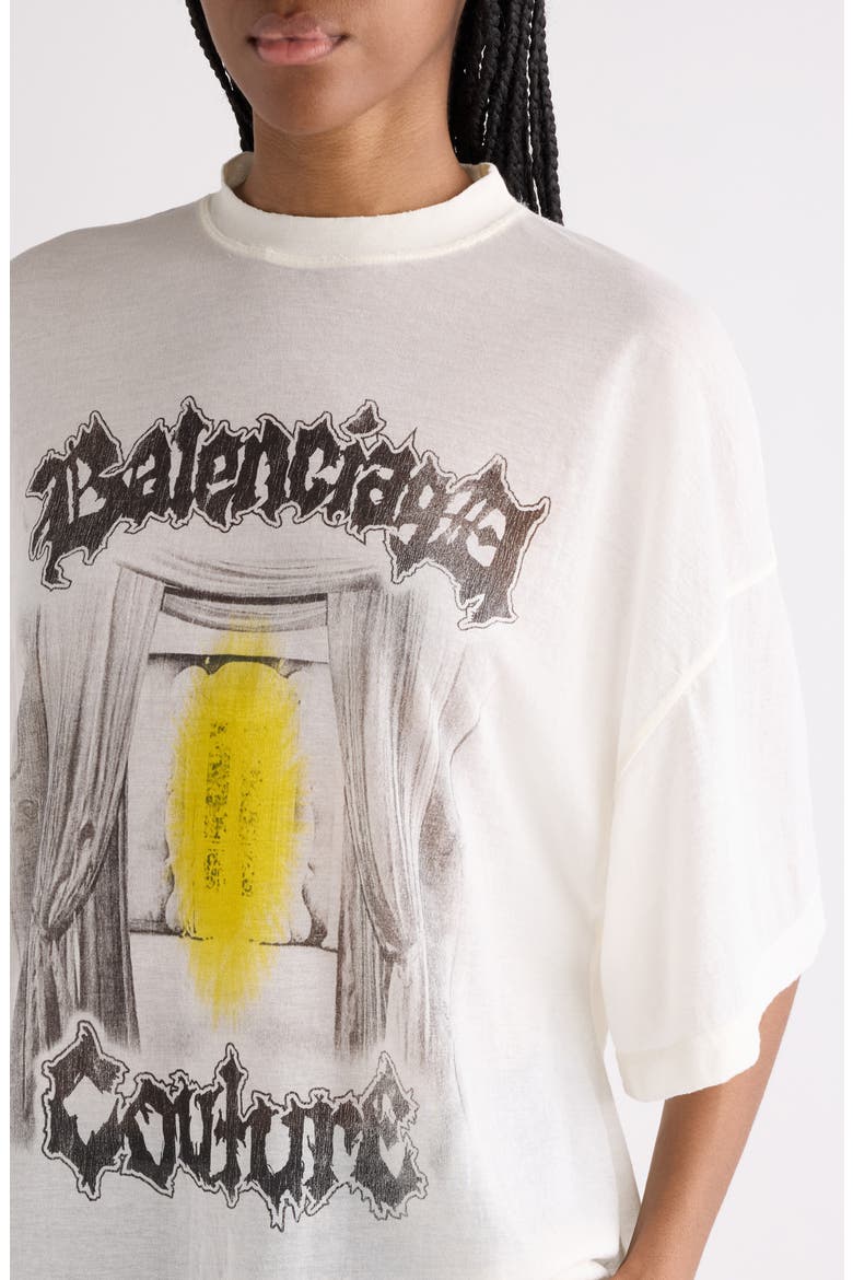 Shaped Fit Salon de Couture Graphic T-Shirt, Alternate, color, 9020 CREAM