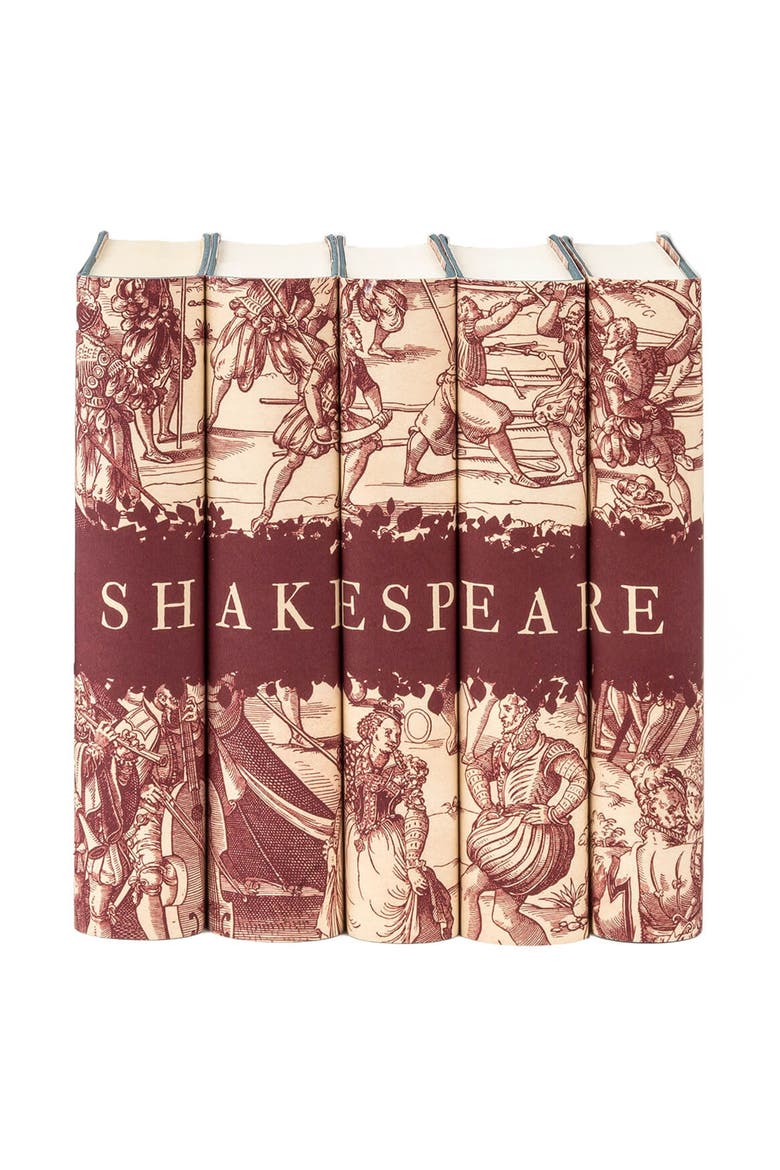 William Shakespeare Engraving Book Set, Main, color, Red
