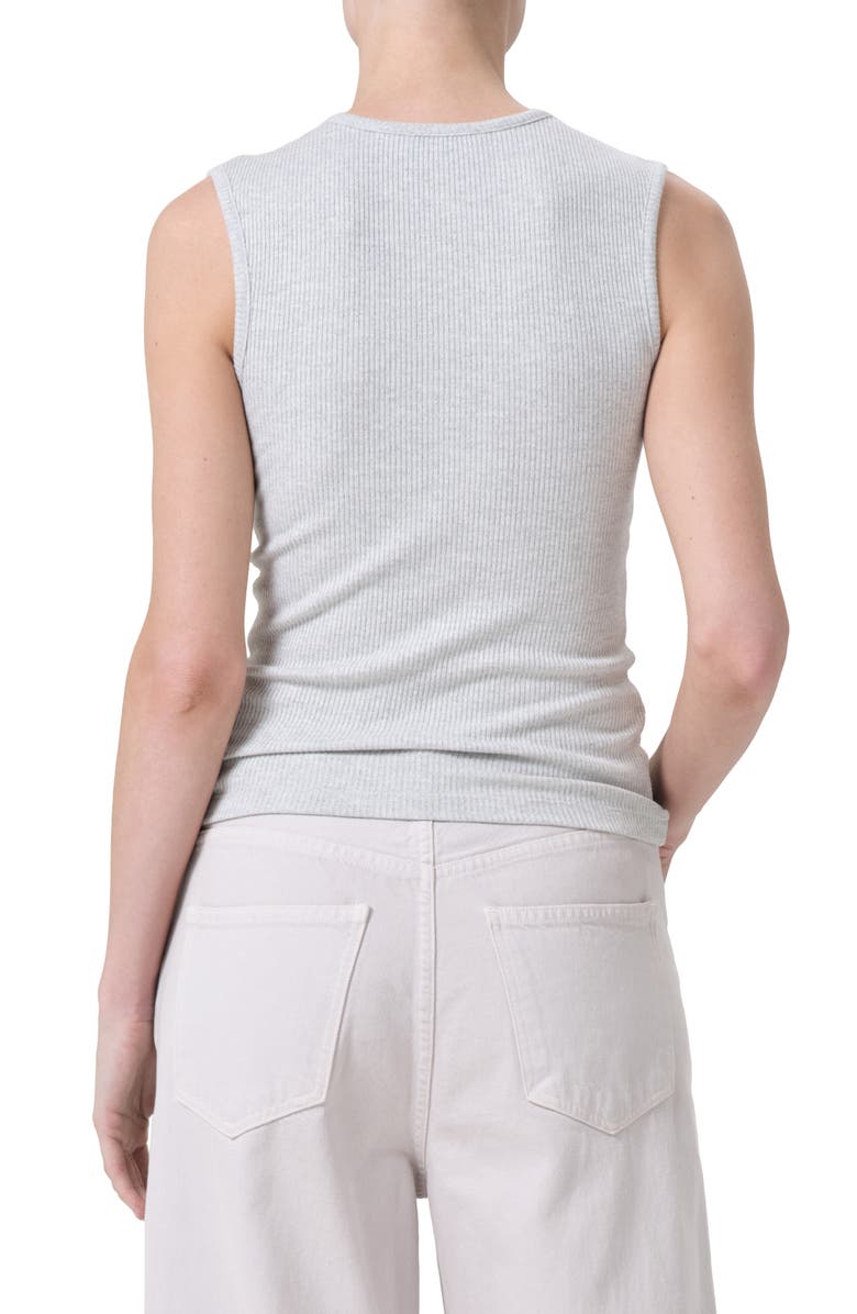 AGOLDE Binx Rib Tank, Alternate, color, Brushed Grey Heather
