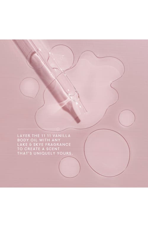 Lake & Skye 11 11 Vanilla Body Oil In Transparent
