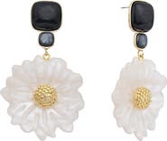 EYE CANDY LOS ANGELES Vivienne Flower Statement Drop Earrings