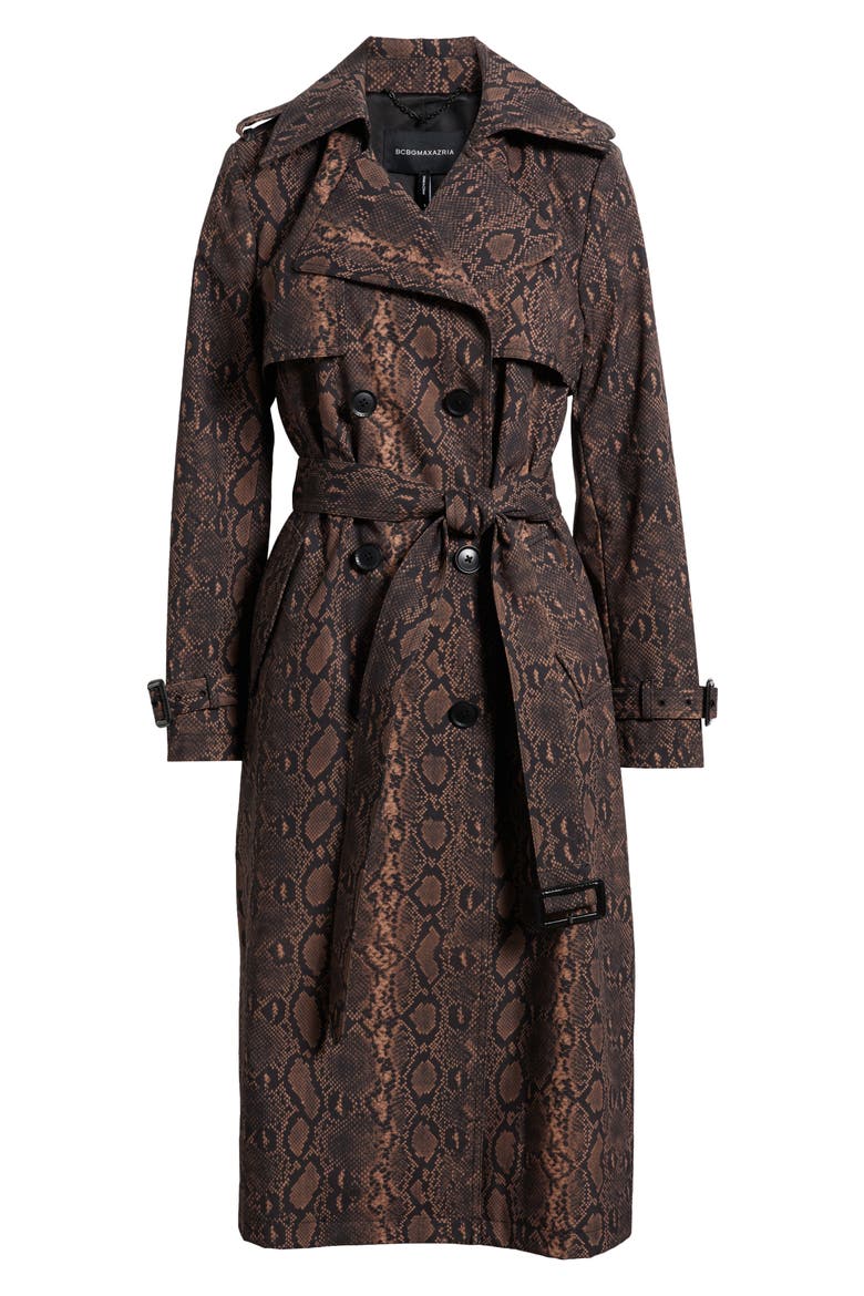 Animal Print Trench Coat (Women) | Nordstrom