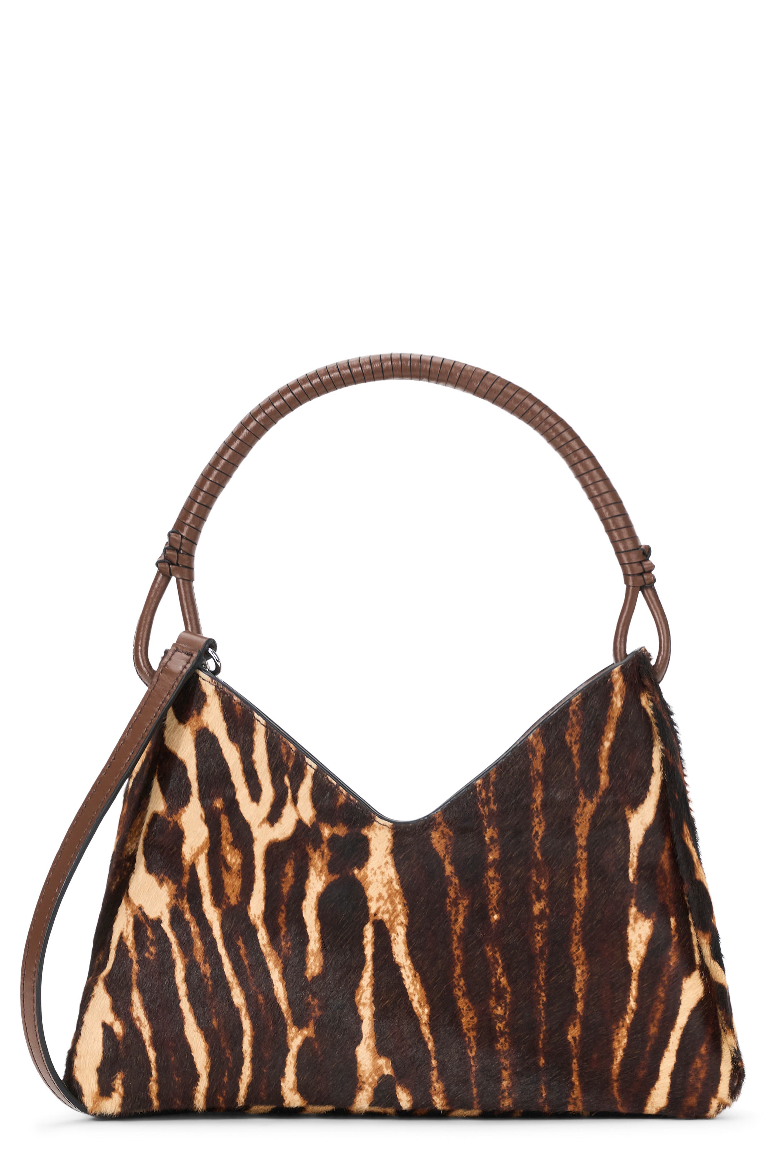 STAUD Valerie Genuine Calf Hair Shoulder Bag, Main, color, 
