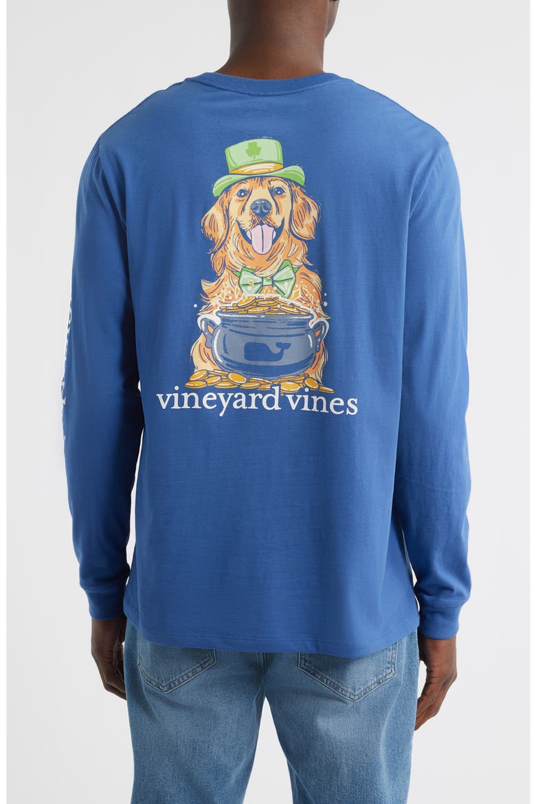 St. Patty's Day Long Sleeve Cotton Graphic Pocket T-Shirt, Alternate, color, MOONSHINE