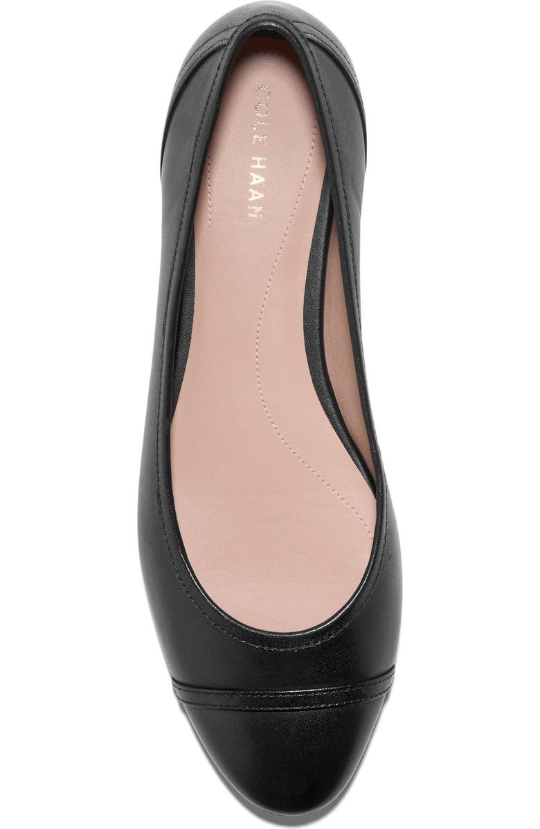 Cole Haan Raquelle Demi Wedge Ballet Flat, Alternate, color, Black Leather