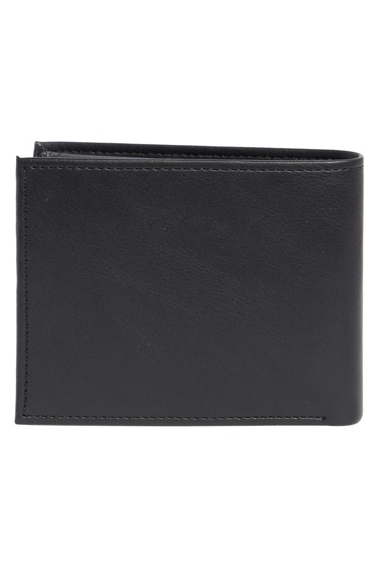 Leather Passcase Wallet, Alternate, color, BLK