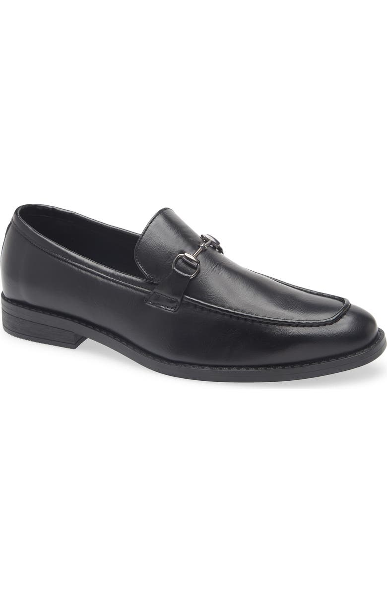 GEOFFREY BEENE Faux Leather Loafer, Main, color, Black