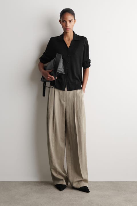 Relaxed Fluid Wide-Leg Pants