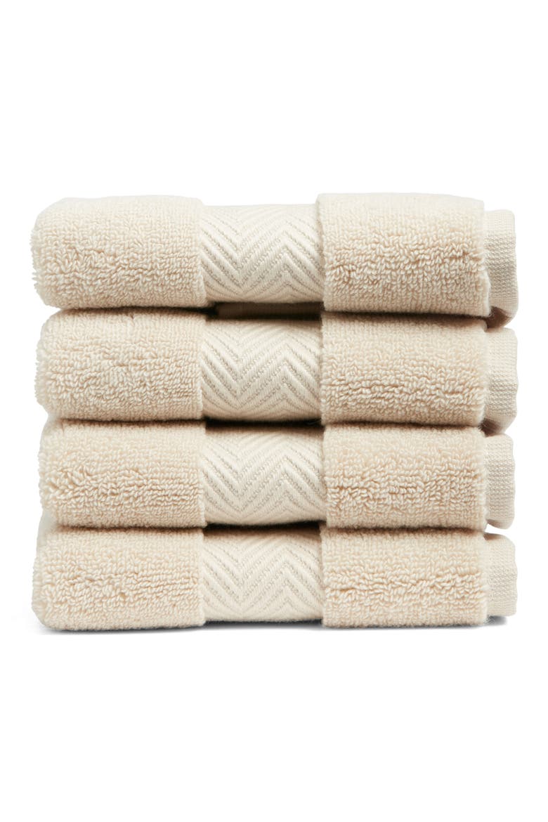 Organic Hydrocotton Set of 4 Washcloths, Main, color, BEIGE OATMEAL