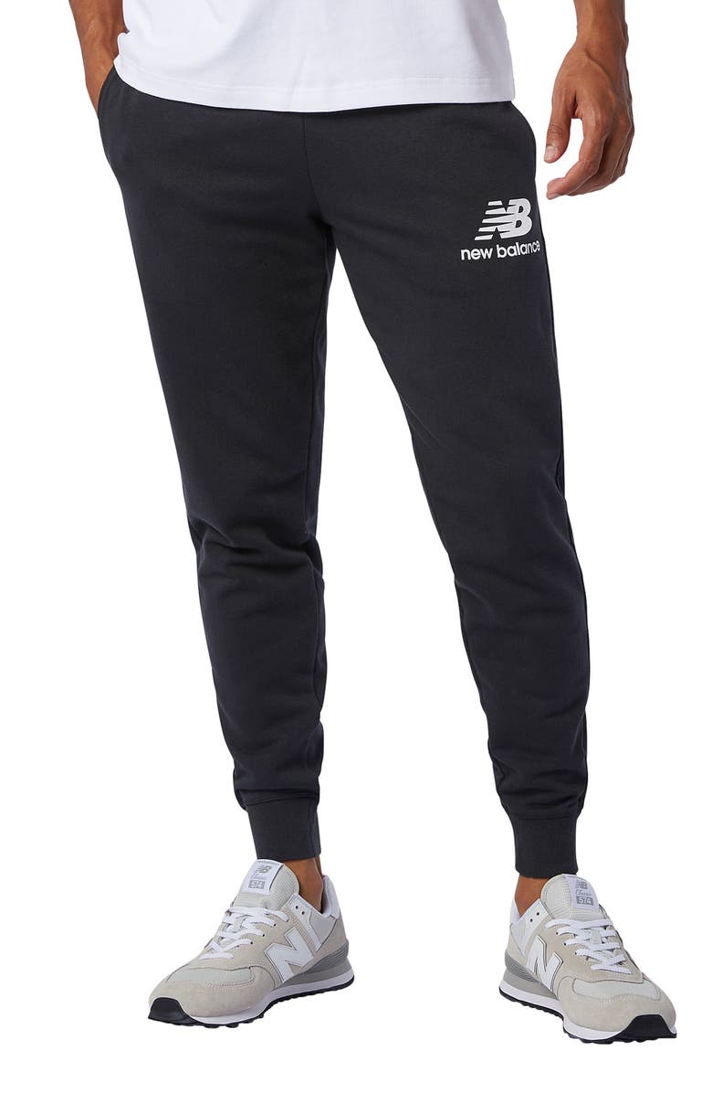 New Balance Essentials Stacked Logo Sweatpants, Main, color, 