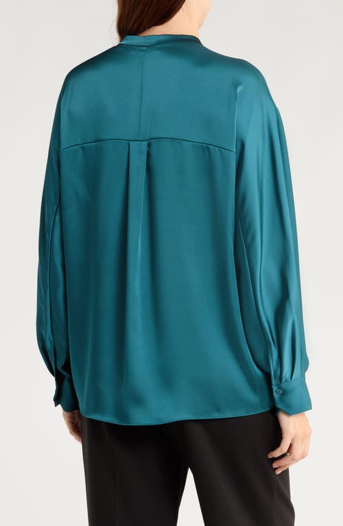 Vince Button-down Blouse In Green