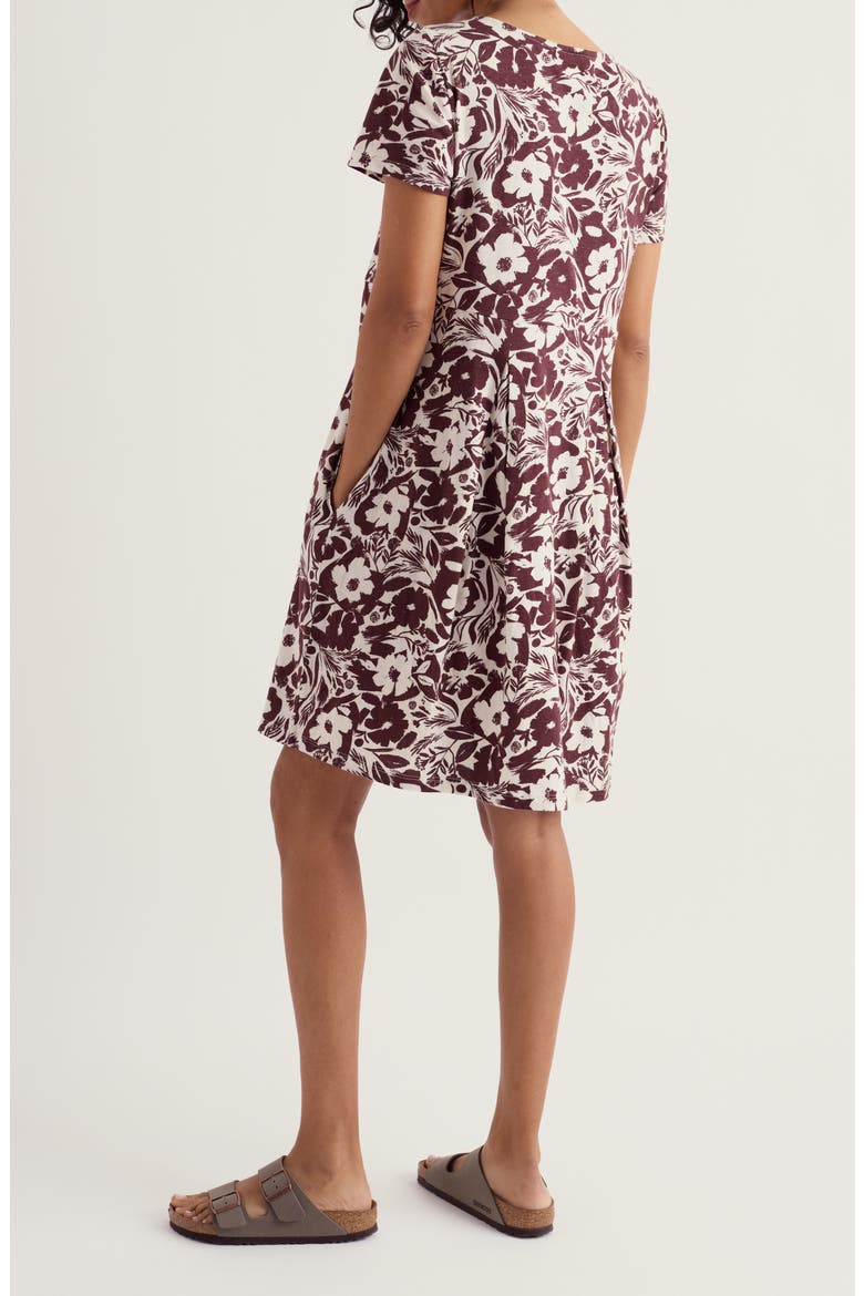 Witch Hazel Floral Pleated Skirt Dress, Alternate, color, SUMMER SHADOWS CACAO