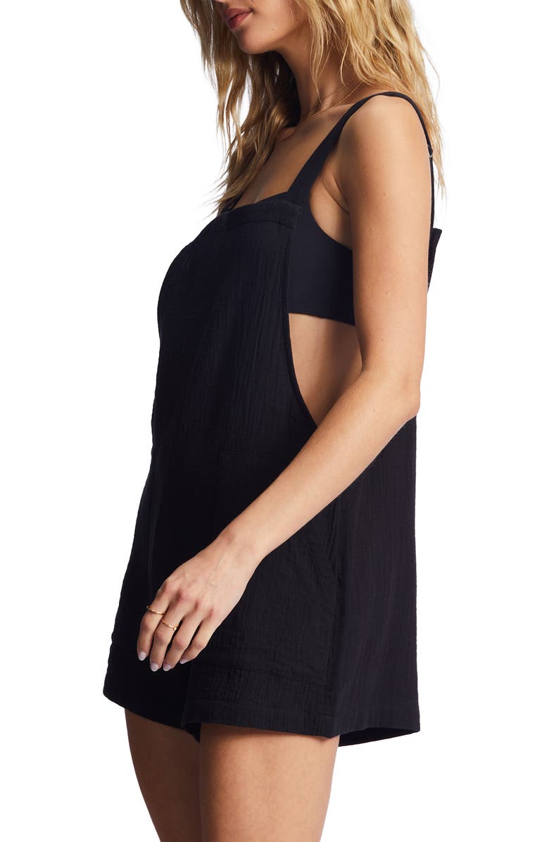 Billabong Beach Crush Cotton Cover-Up Romper, Alternate, color, 
