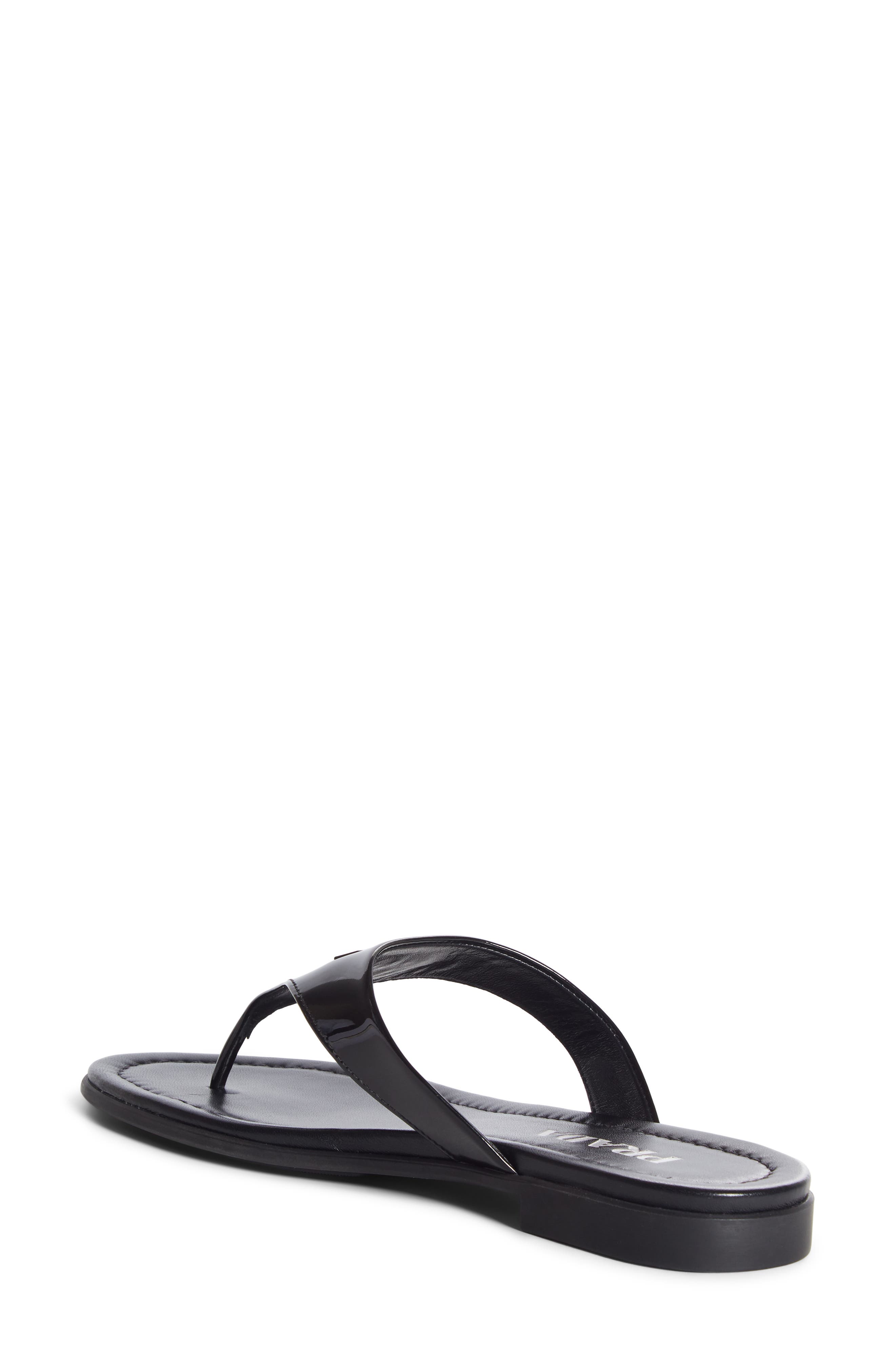 Prada Logo Thong Sandal, Alternate, color, 