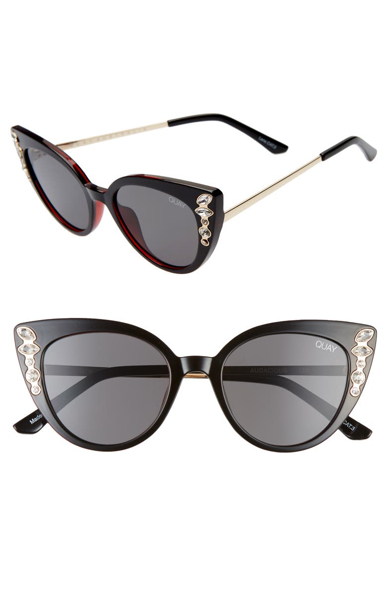 QUAY Audaucious 52mm Cat Eye Sunglasses, Main, color, 