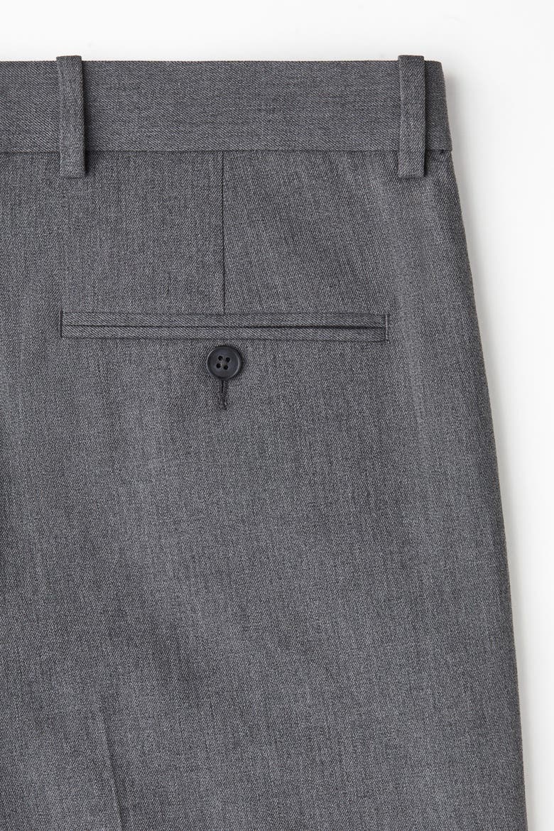 Regular Fit Tailored Trousers, Alternate, color, Gray