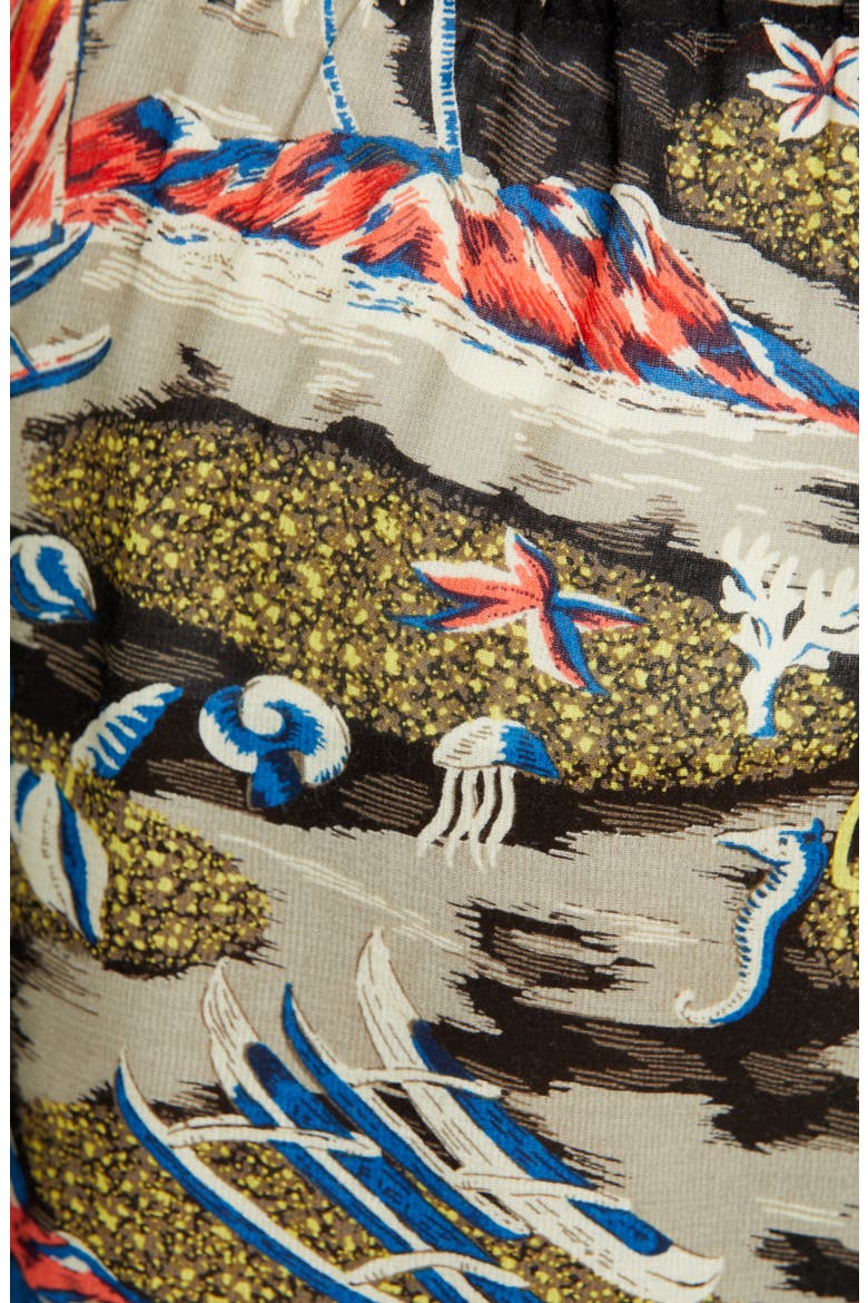 Aloha Print Shorts (Nordstrom Exclusive), Alternate, color, BLACK MULTI