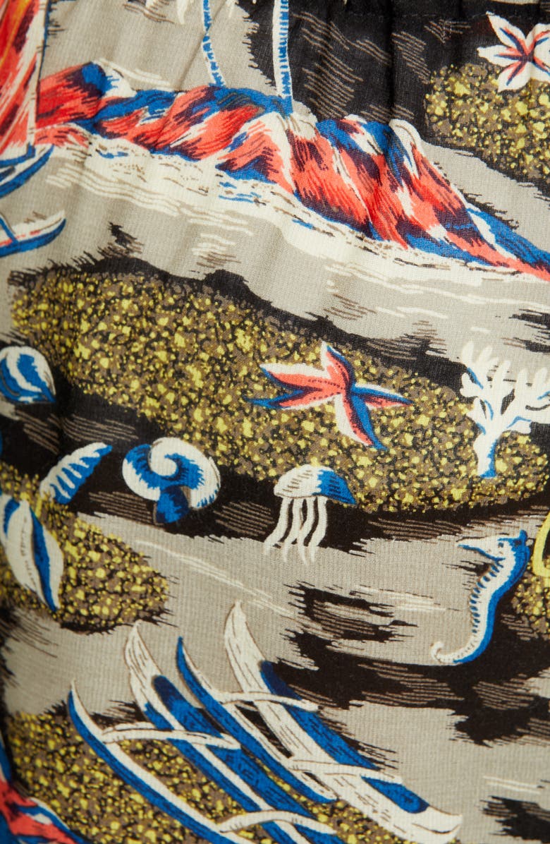 Anna Sui Aloha Print Shorts, Alternate, color, 