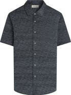 Bugatchi Miles OoohCotton® Space Dye Short Sleeve Button-Up Shirt