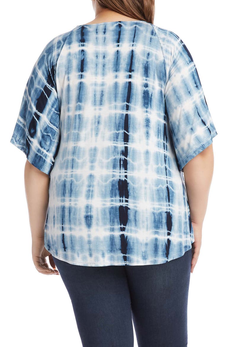 Tie Dye Front Tie T-Shirt, Alternate, color, BLUE