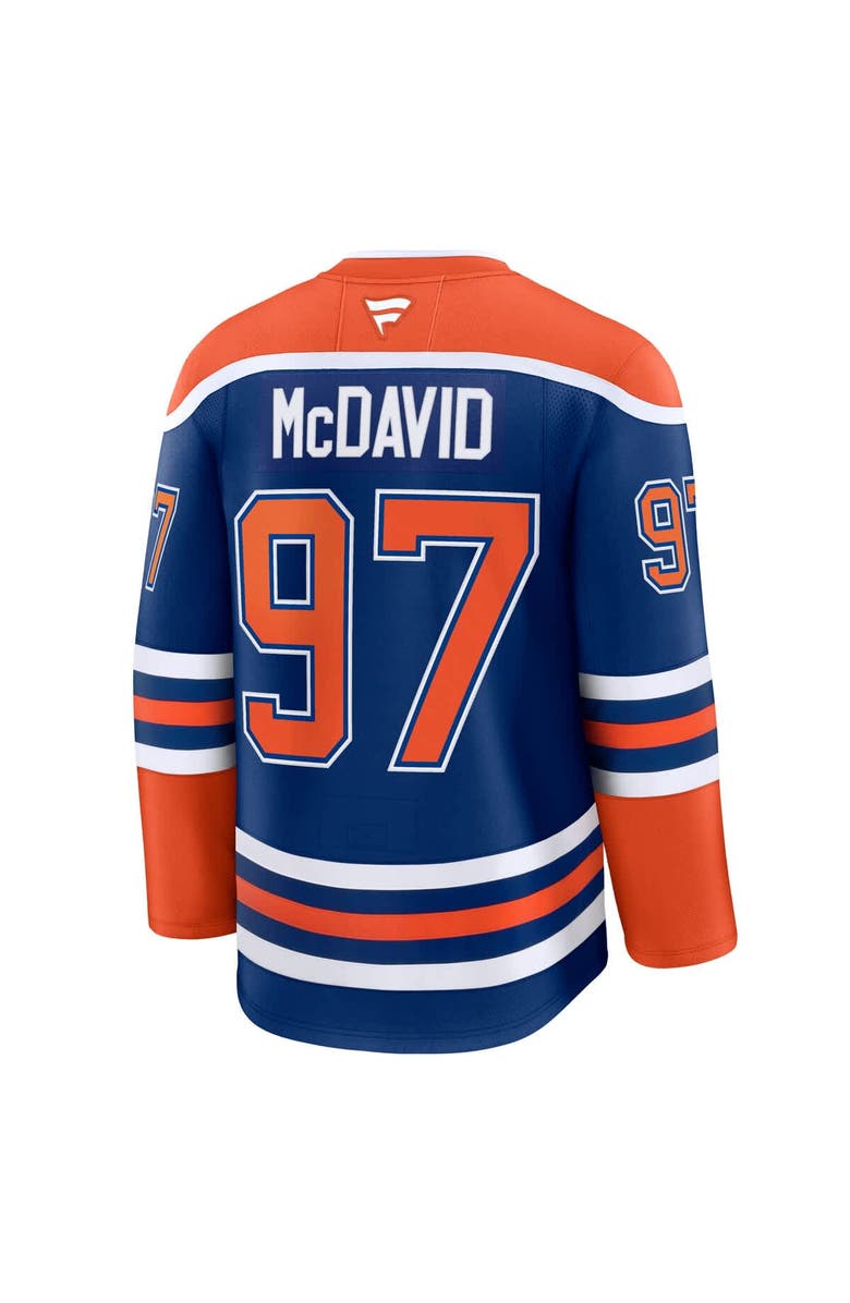 FANATICS Men's Fanatics Connor McDavid Royal Edmonton Oilers Home Premium Jersey, Alternate, color,