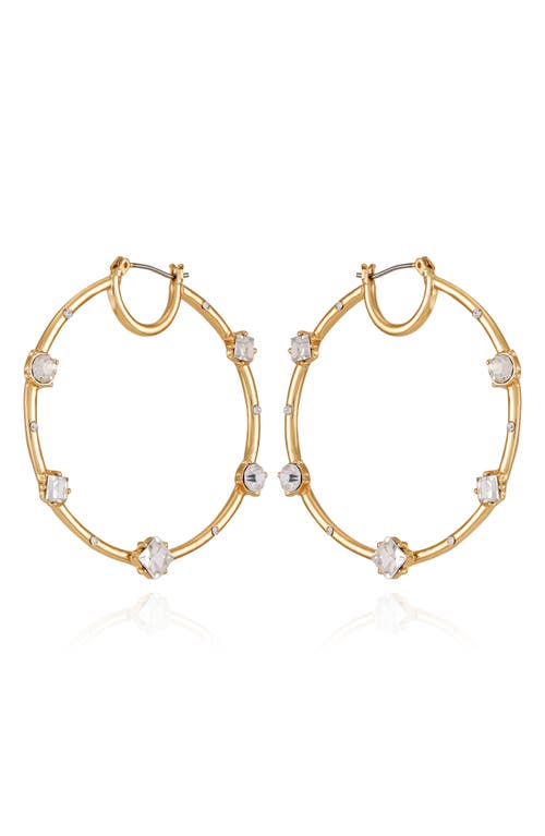 Vince Camuto Crystal Hoop Earrings In Goldtone Crystal