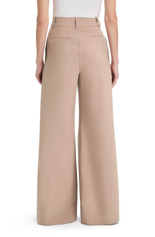 Favorite Daughter Pleated Wide Leg Pants In Brown
