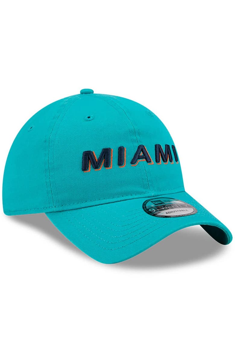 Men's New Era  Aqua Miami Dolphins 2025 Rivalries Collection Team 9TWENTY Adjustable Hat, Alternate, color, Aqua