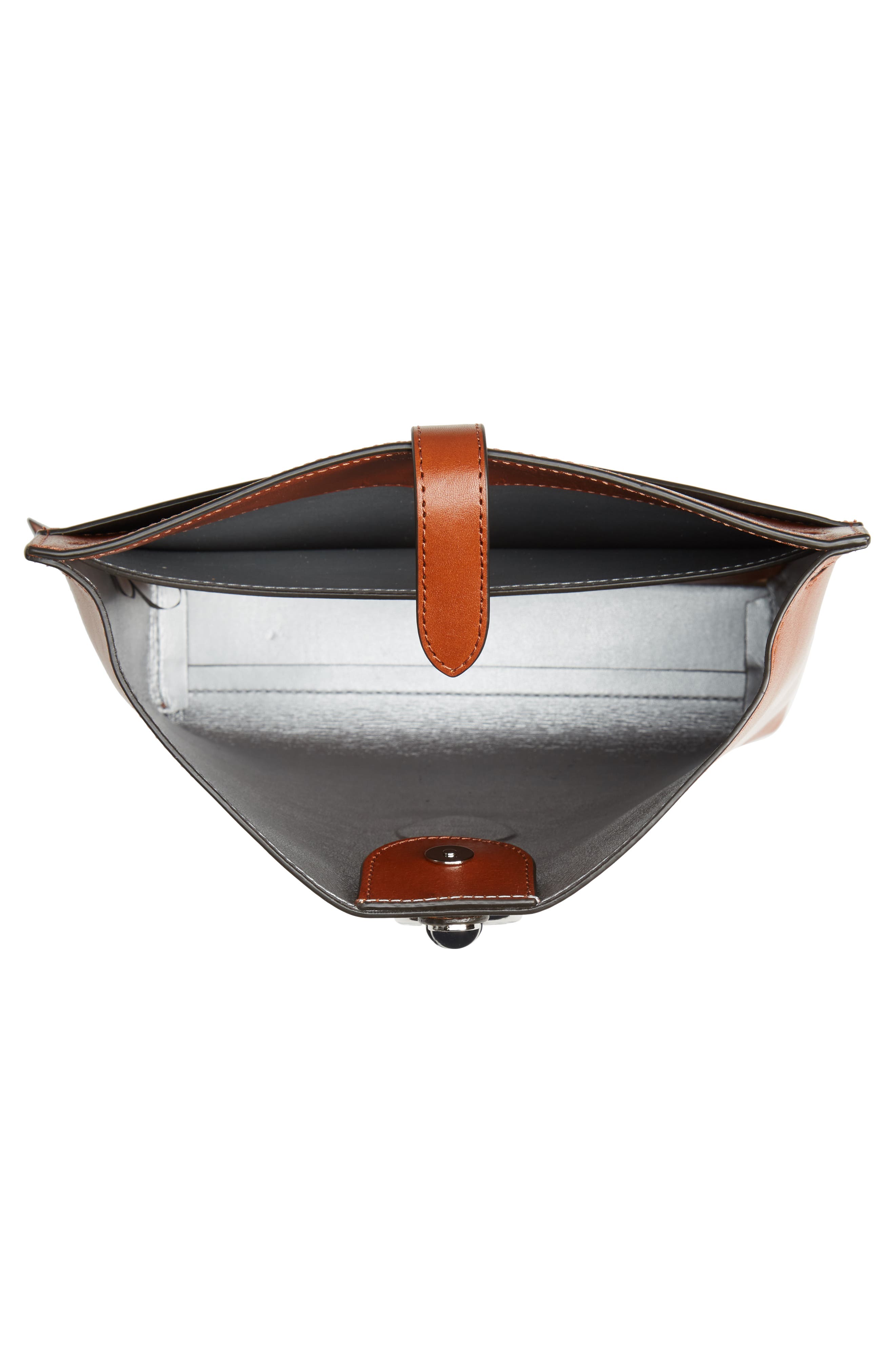 Small Megan Leather Feed Bag, Alternate, color, ACORN