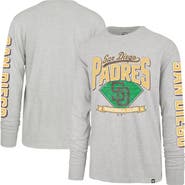 '47 Men's '47 Gray San Diego Padres Fair Ball Franklin Long Sleeve T-Shirt