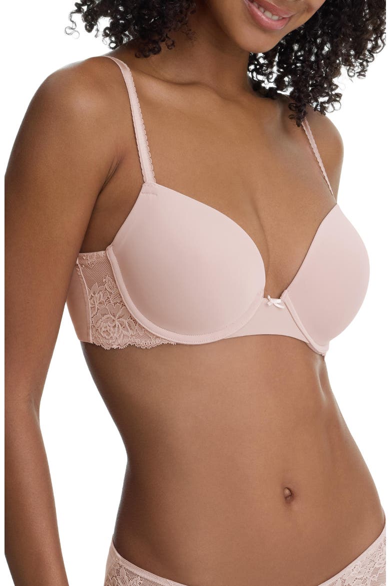 Captivate Full Coverage T-Shirt Bra, Alternate, color, Romance