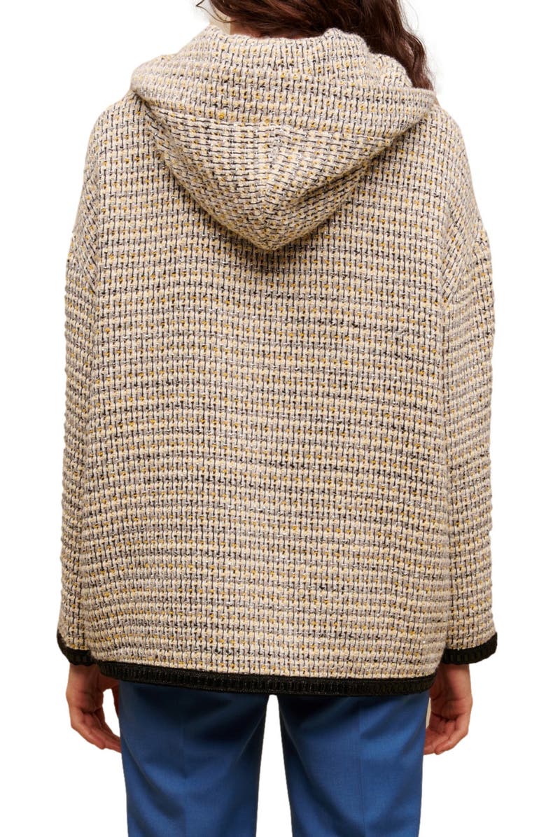maje Gakota Hooded Tweed Jacket, Alternate, color, 