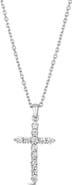 Anna Zuckerman Skinny Diamond Cross Necklace