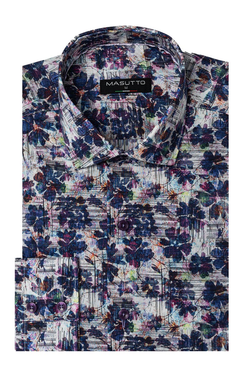 MASUTTO Armando Button Down Long Sleeve Shirt, Main, color, Multicolor