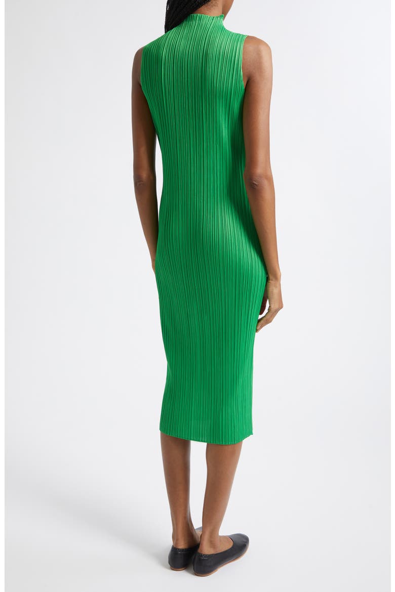 Monthly Colors April Pleated Midi Dress, Alternate, color, GREEN