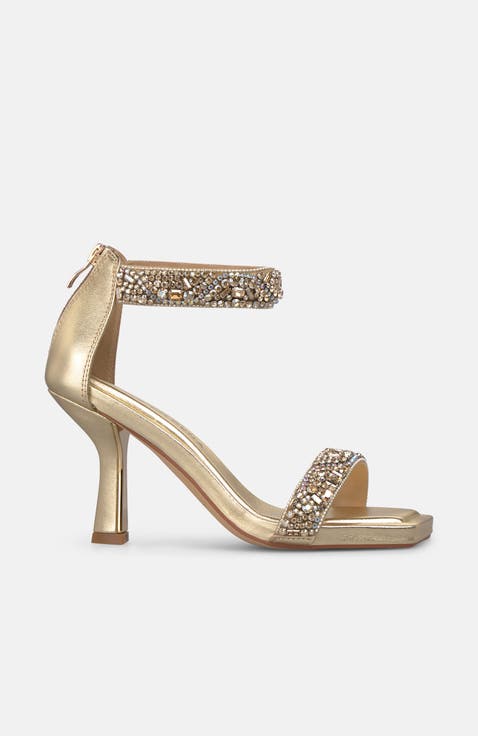 Double Strap Sandal Jewel Effect